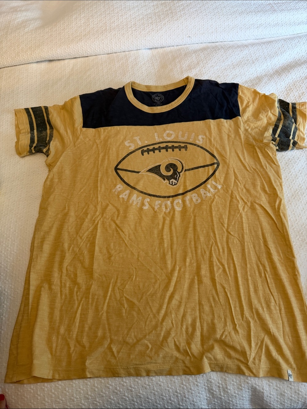 St. Louis Rams Gold Short-Sleeve Football Tee